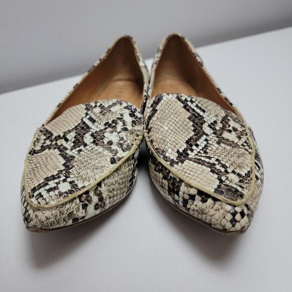Espirit Faux Snakeskin Pointy Loafers 7.5 - Picture 8 of 8